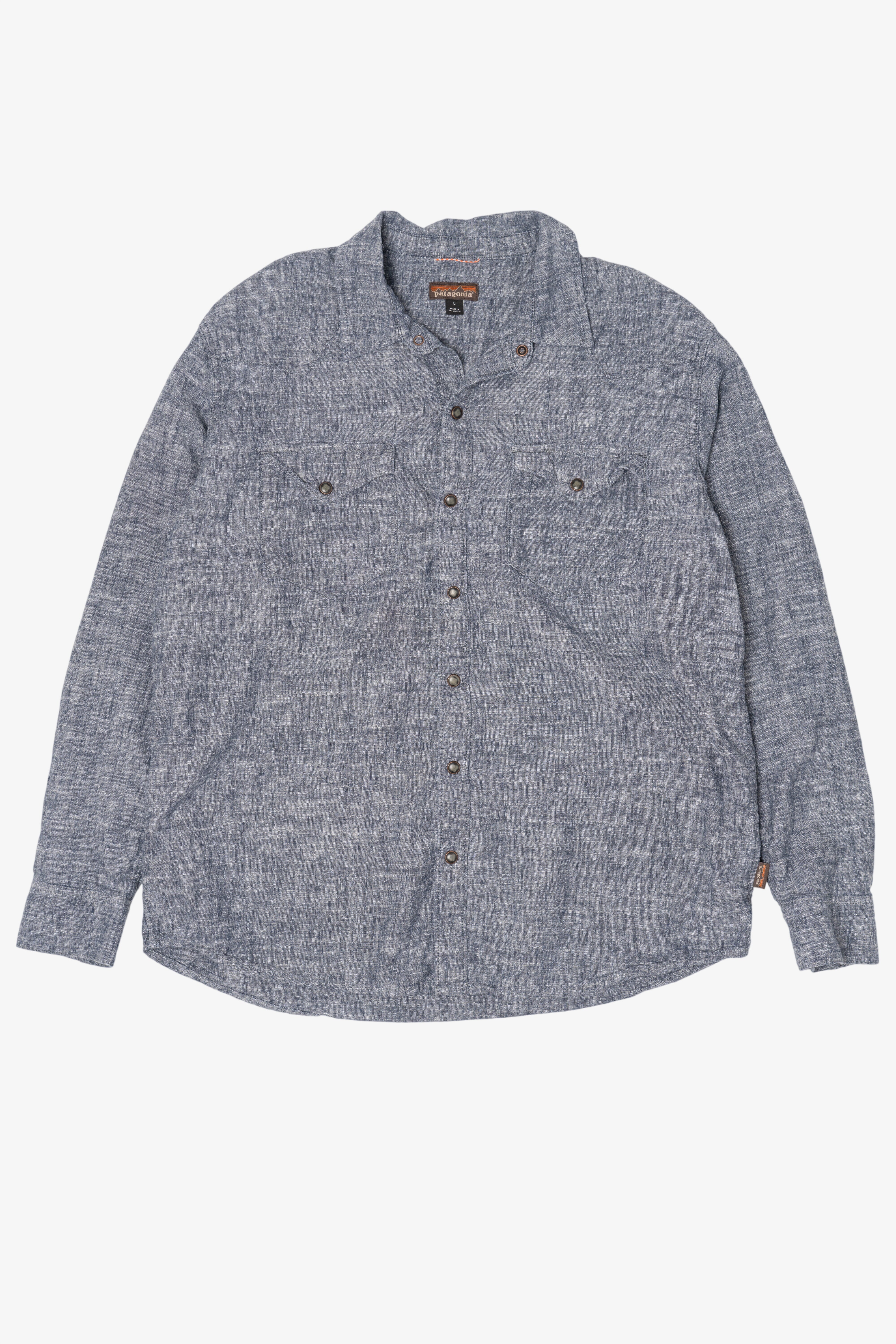 Blue Patagonia Chambray Snap Button Up Shirt (2010s) – Ragstock