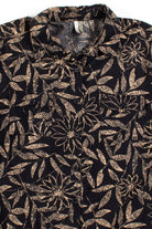 Gold Leaves Button Up Shirt