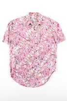 Vintage Tie Dye Abstract Button Up Shirt