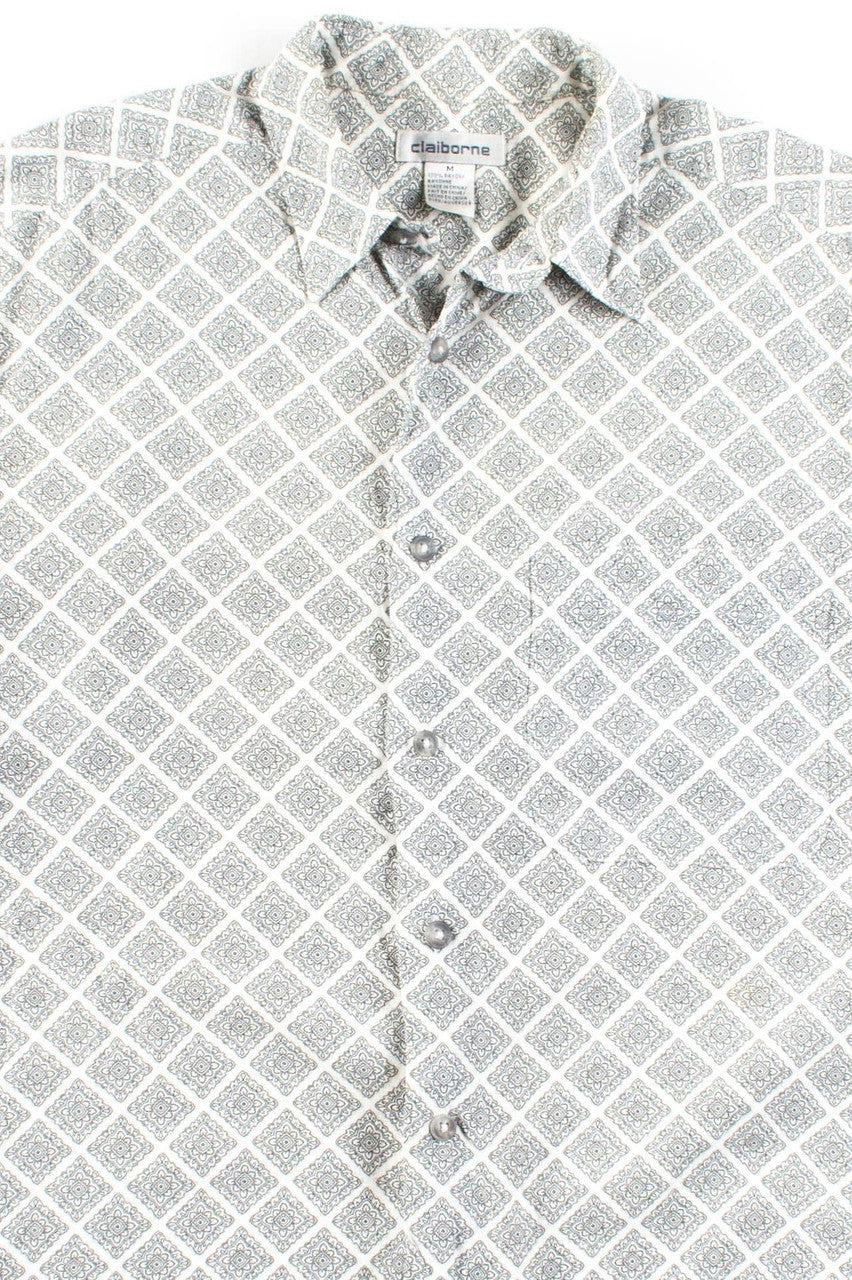 Floral Squares Button Up Shirt