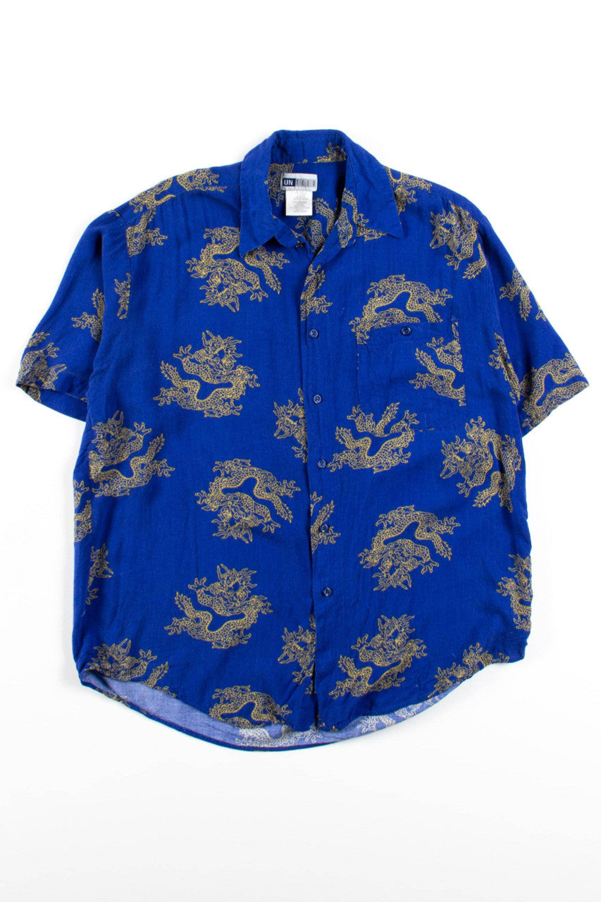 Vintage Dragons Button Up Shirt