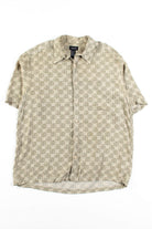 Abstract Checkerboard Button Up Shirt