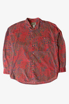 Vintage Red Paisley Button Up Shirt (1980s)