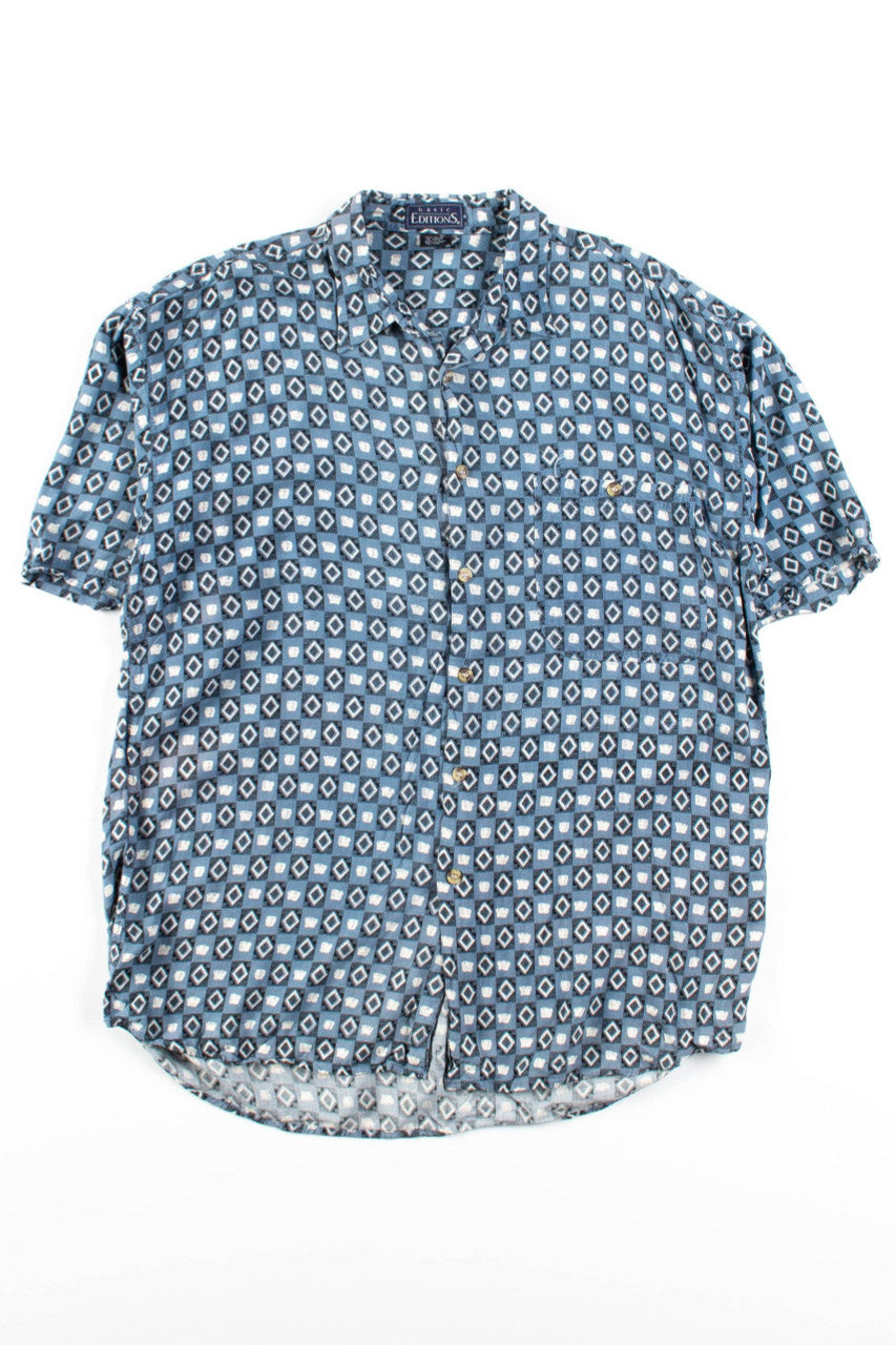 Checkerboard Diamonds Button Up Shirt