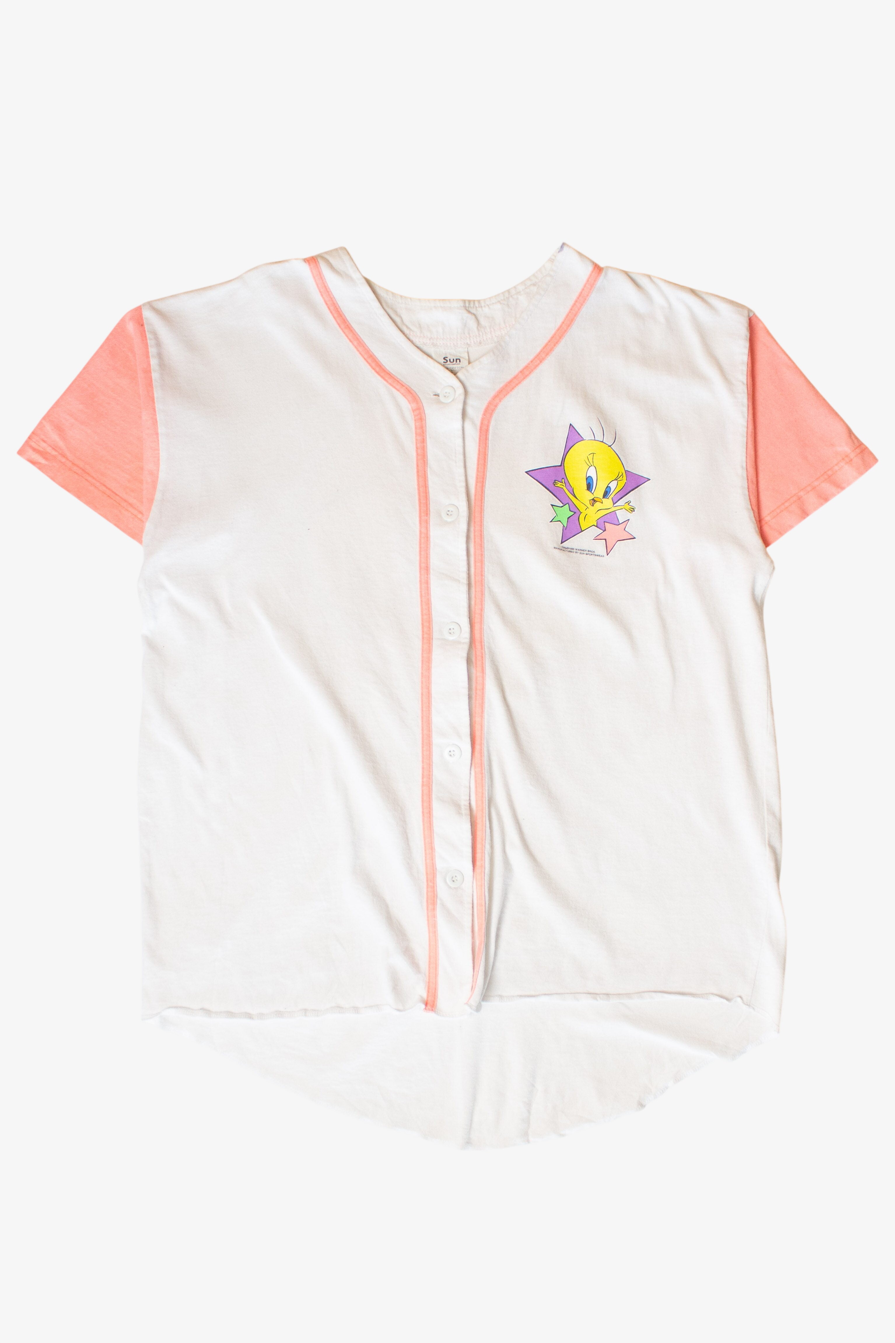 Vintage Tweety Bird Baseball Button Up Shirt (1990s)