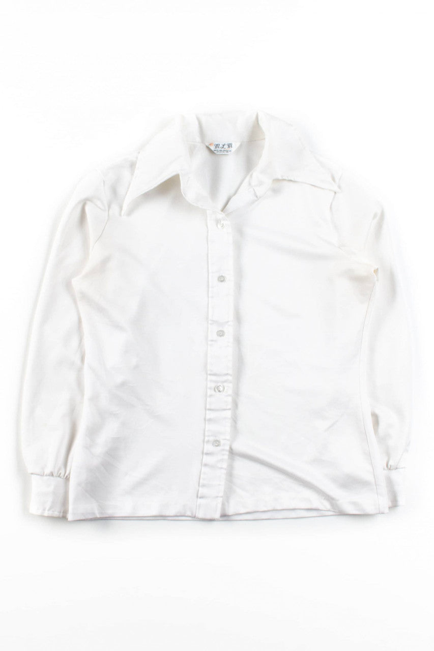 Vintage White Button Up Shirt