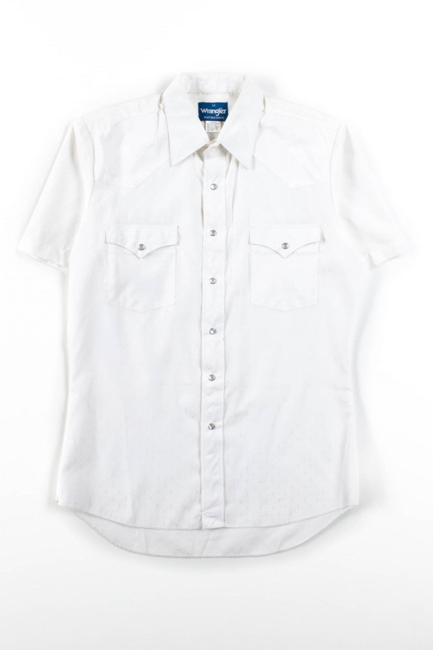 Vintage White Wrangler Button Up Shirt