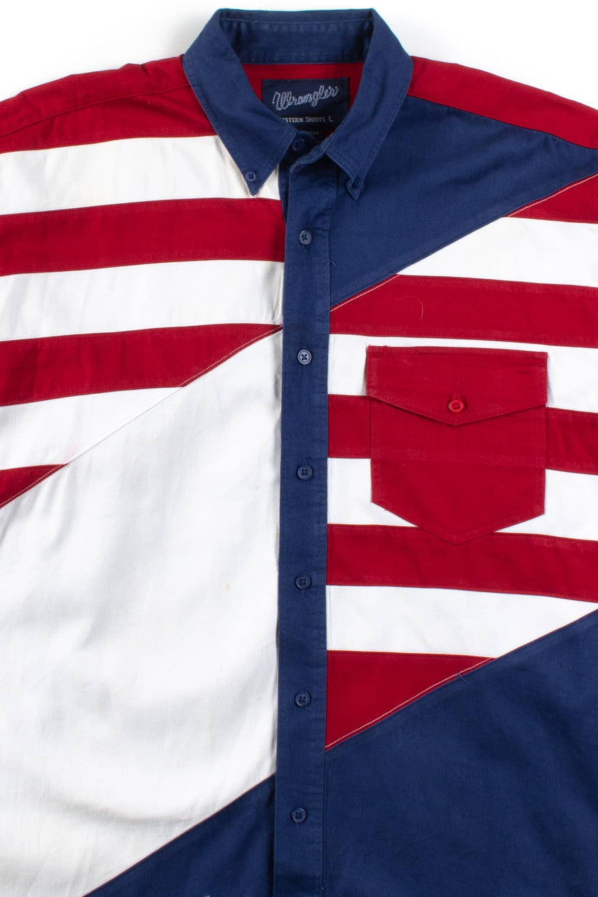 Vintage Wrangler Stars & Stripes Button Up Shirt