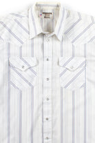 Vintage Striped Snap Button Up Shirt