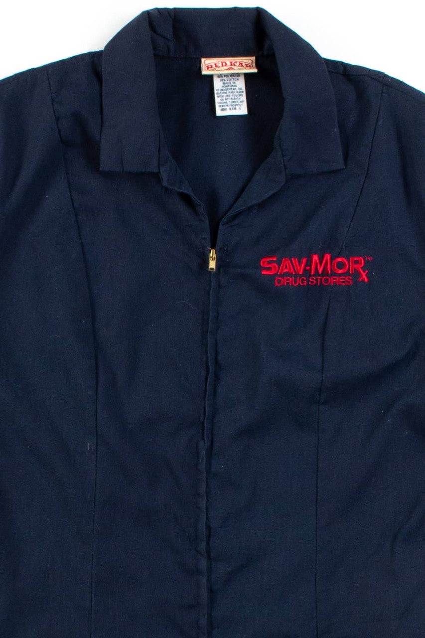 Vintage Sav-Mor Drug Stores Zip Up Shirt