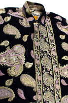 Vintage Black Paisley Button Up Shirt