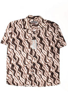 Vintage Chocolate Waves Button Up Shirt