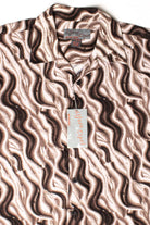 Vintage Chocolate Waves Button Up Shirt