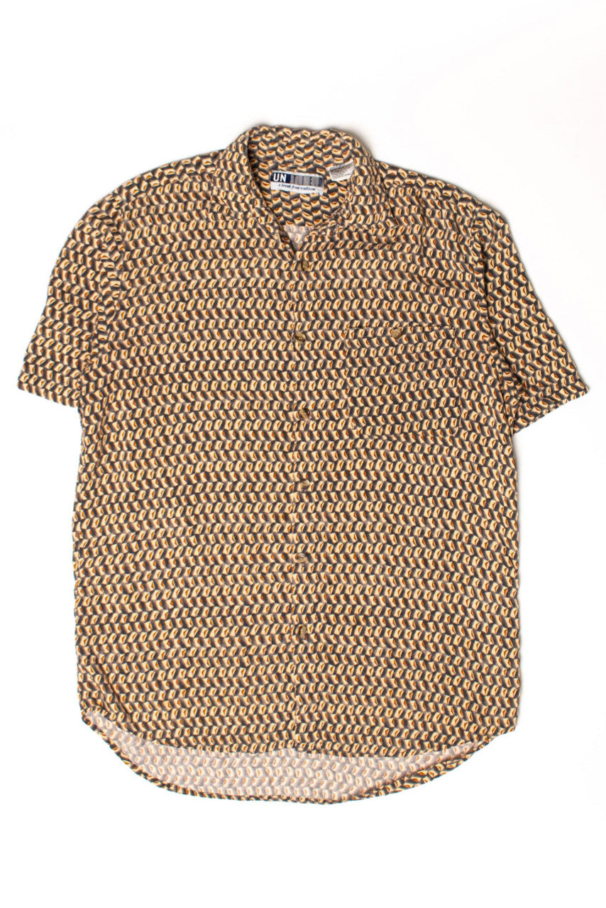 Vintage Orange Check Button Up Shirt