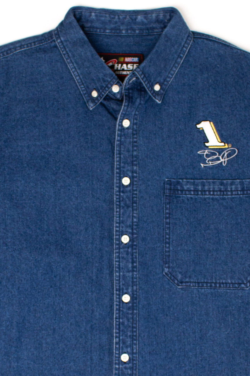 Vintage #1 NASCAR Denim Button Up Shirt