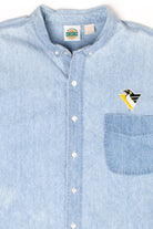 Vintage Pittsburgh Pirates Denim Button Up Shirt (1990s)