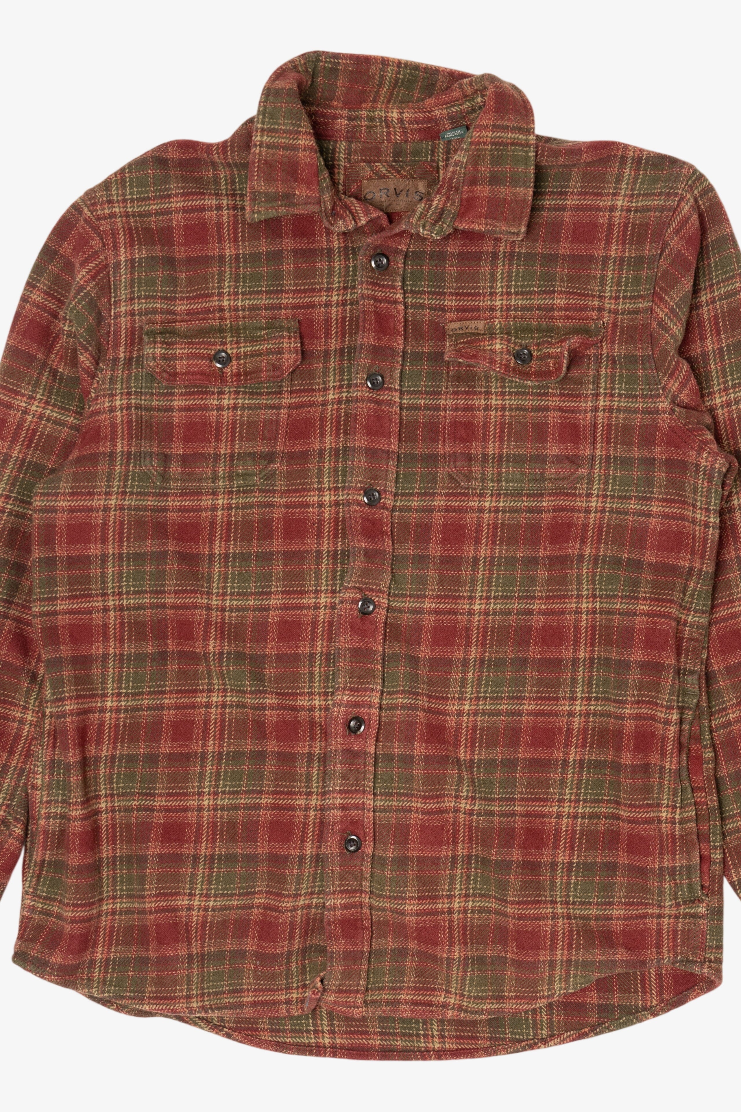 Red Orvis Flannel Shirt