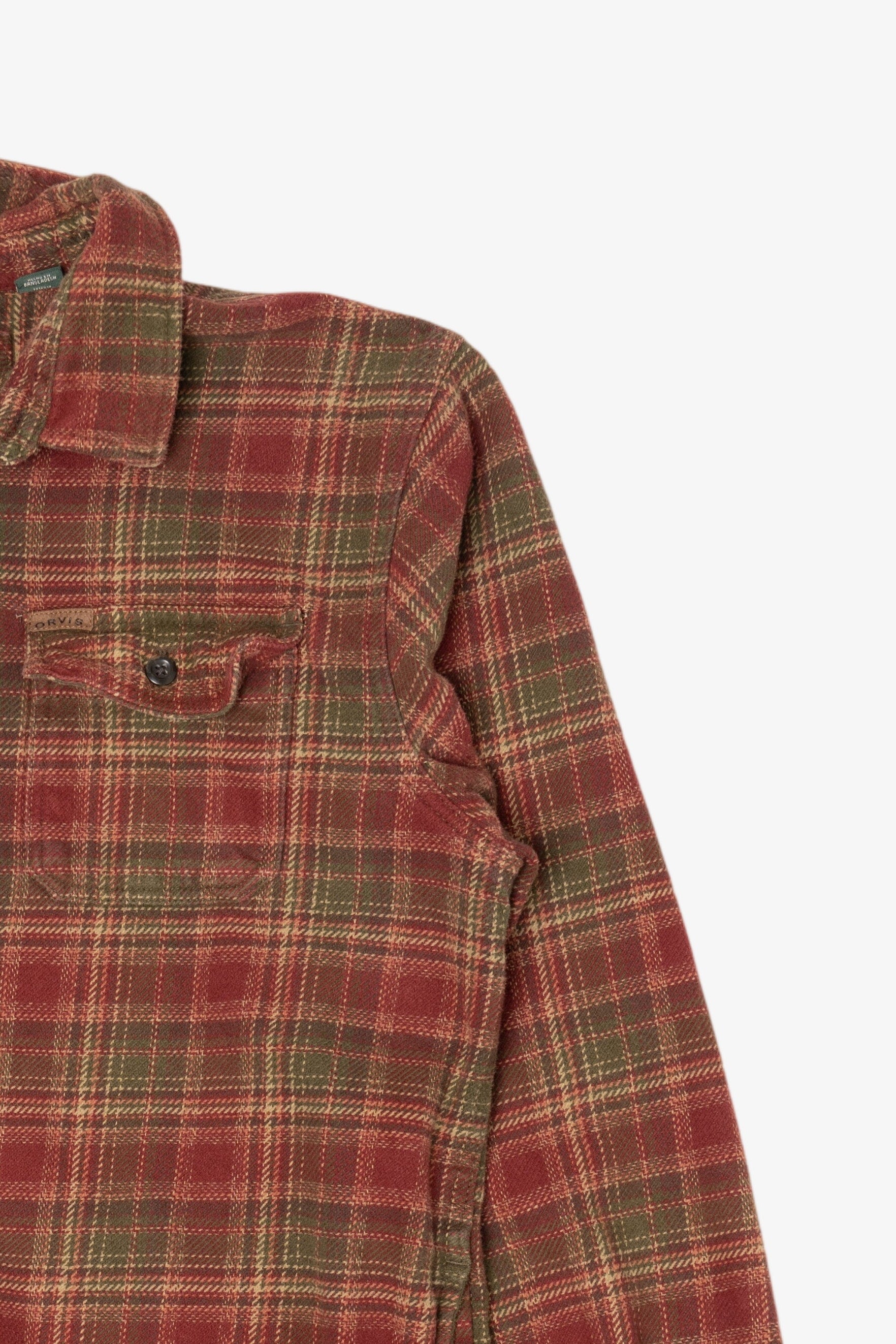 Red Orvis Flannel Shirt