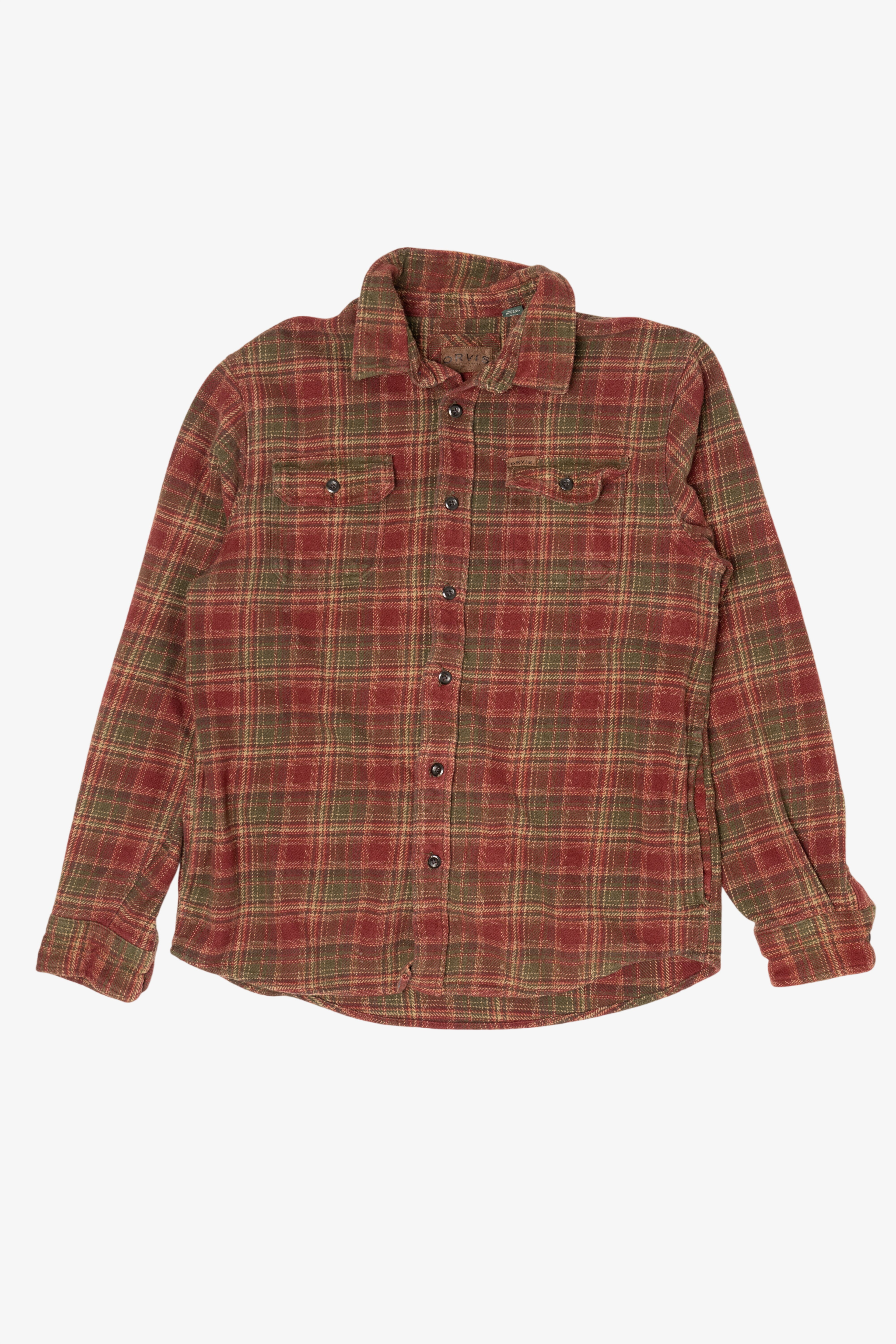 Red Orvis Flannel Shirt