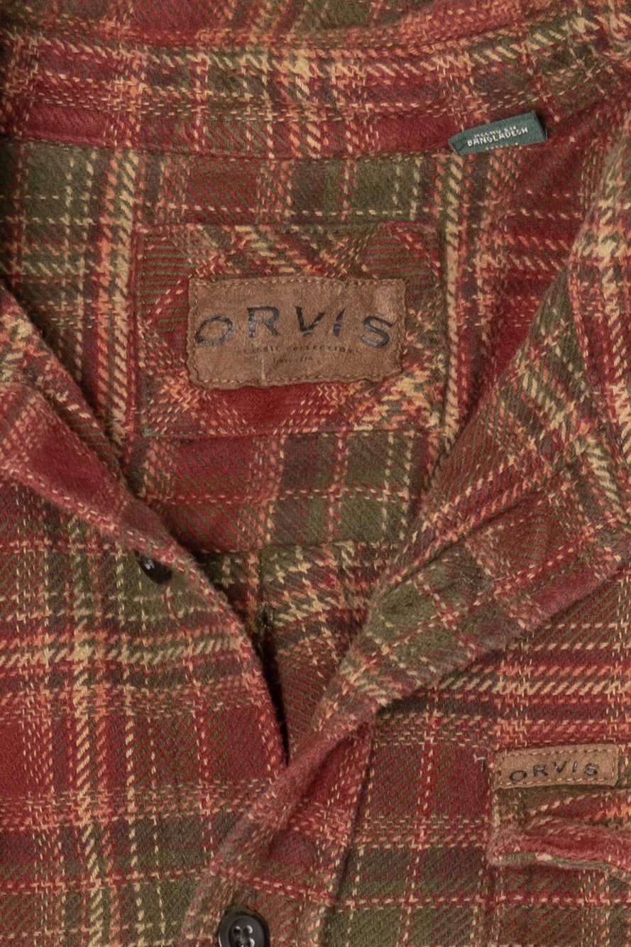 Red Orvis Flannel Shirt
