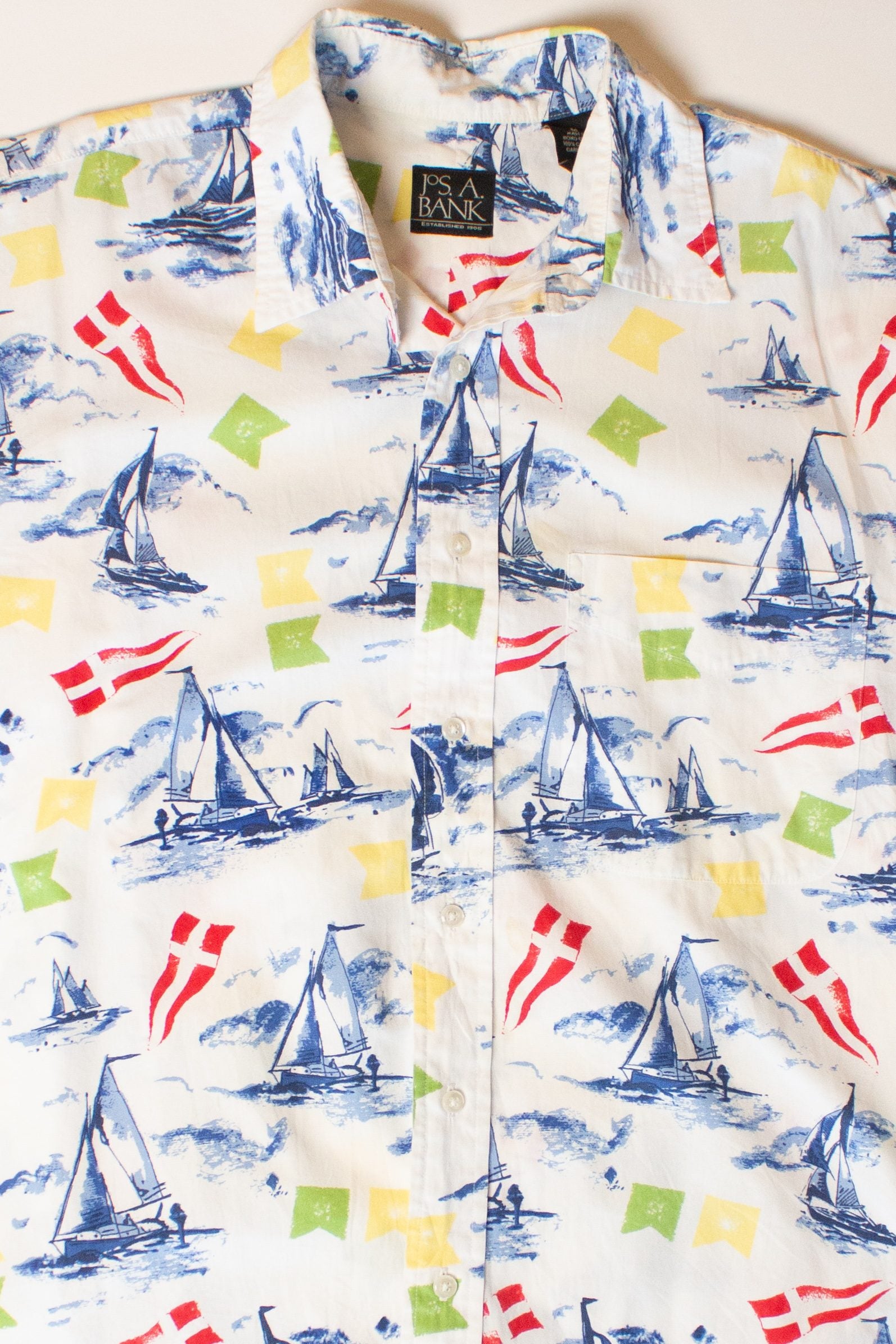 Vintage Sailboat Flags Button Up Shirt (2000s)