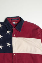Vintage Tommy Hilfiger American Flag Button Up Shirt