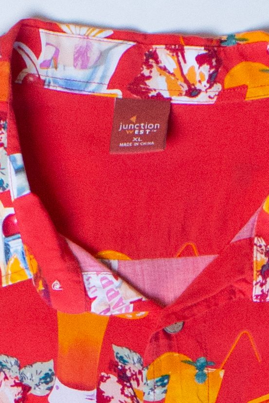"It's Time For Happy Hour" Button Up Shirt (2020s)