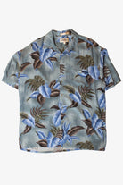 Vintage Blue Leaves Button Up Shirt (2000s)