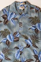 Vintage Blue Leaves Button Up Shirt (2000s)