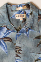 Vintage Blue Leaves Button Up Shirt (2000s)