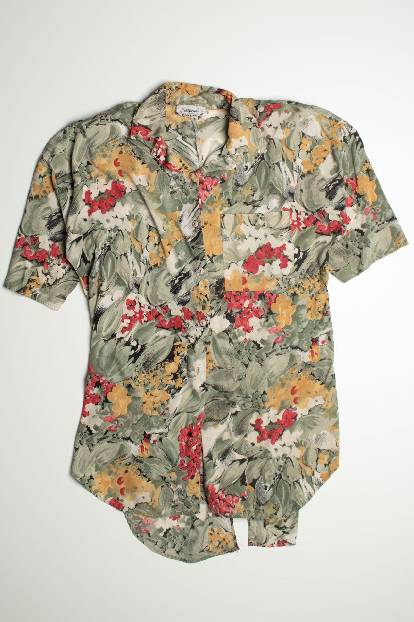 Vintage Floral Button Up Shirt