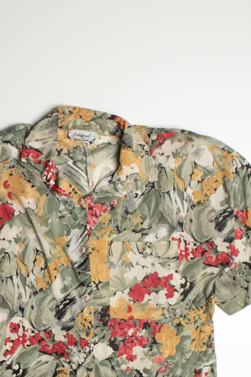 Vintage Floral Button Up Shirt