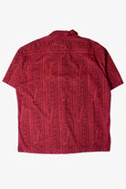 Vintage Red Bamboo Button Up Shirt (1990s)