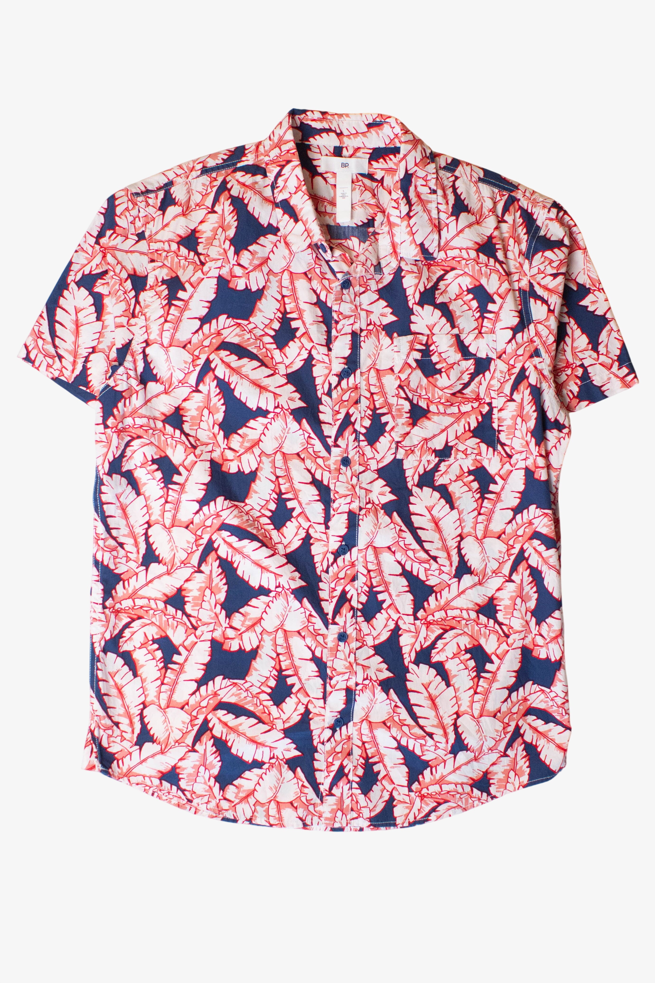 Red Leaves Button Up Shirt (2000s)