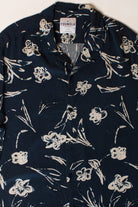 Navy Floral Button Up Shirt (2010s)
