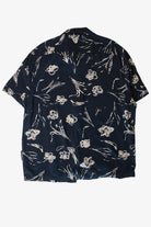 Navy Floral Button Up Shirt (2010s)