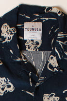 Navy Floral Button Up Shirt (2010s)