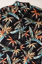 Black Multicolor Leaves Button Up Shirt (2000s)