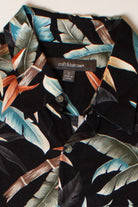Black Multicolor Leaves Button Up Shirt (2000s)