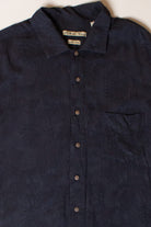 Vintage Navy Monochrome Palms Button Up Shirt (1990s)