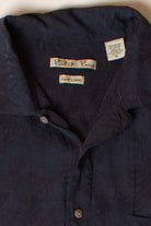 Vintage Navy Monochrome Palms Button Up Shirt (1990s)