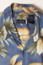 Vintage Blue Tropical Button Up Shirt (1990s)