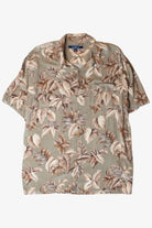 Vintage Green Leaves Button Up Shirt (1990s)