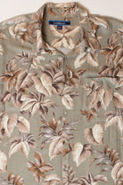 Vintage Green Leaves Button Up Shirt (1990s)