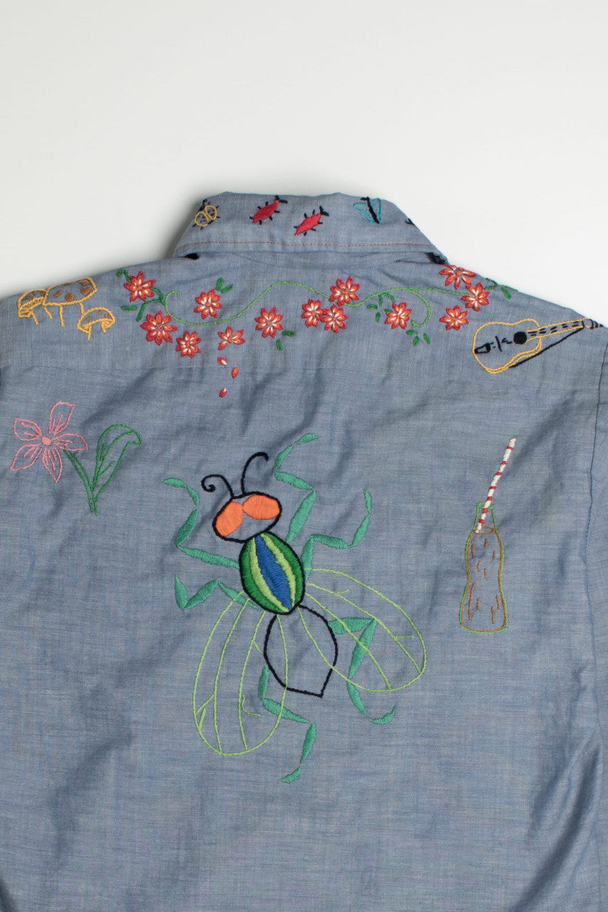 Vintage Nature Art Button Up Shirt
