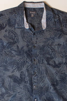Blue Monochrome Palms Button Up Shirt (2000s)