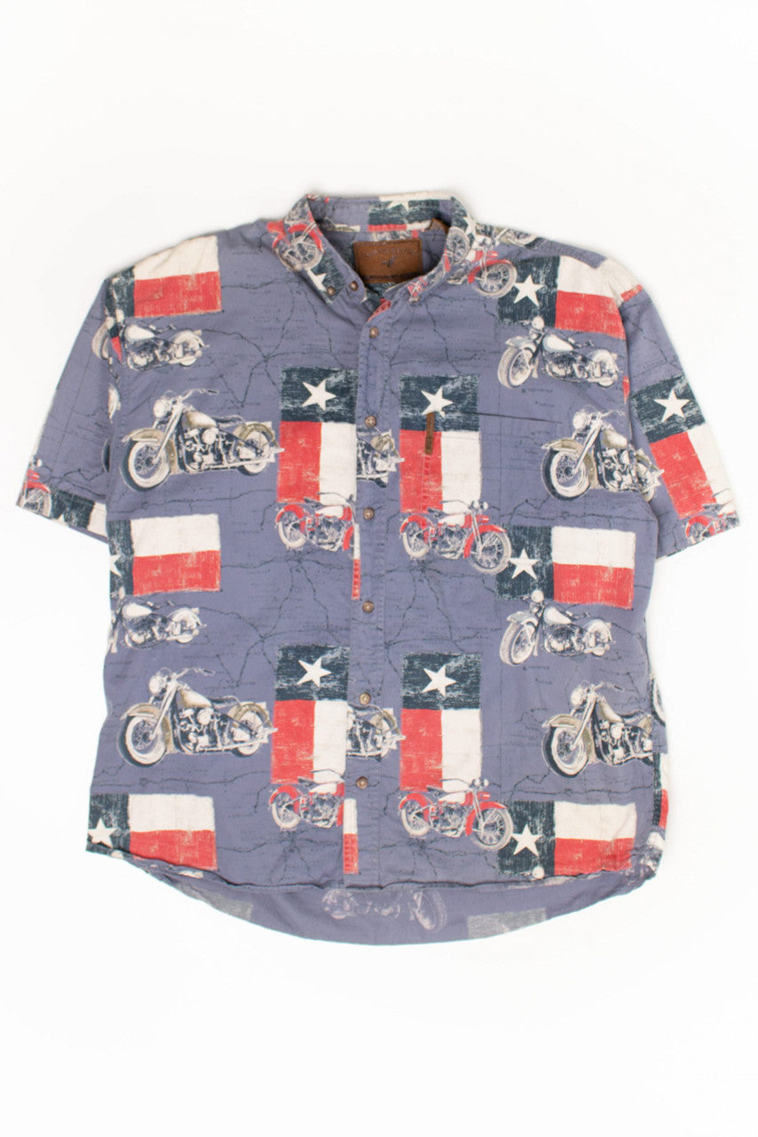 Vintage Texas Motorcycles Button Up Shirt