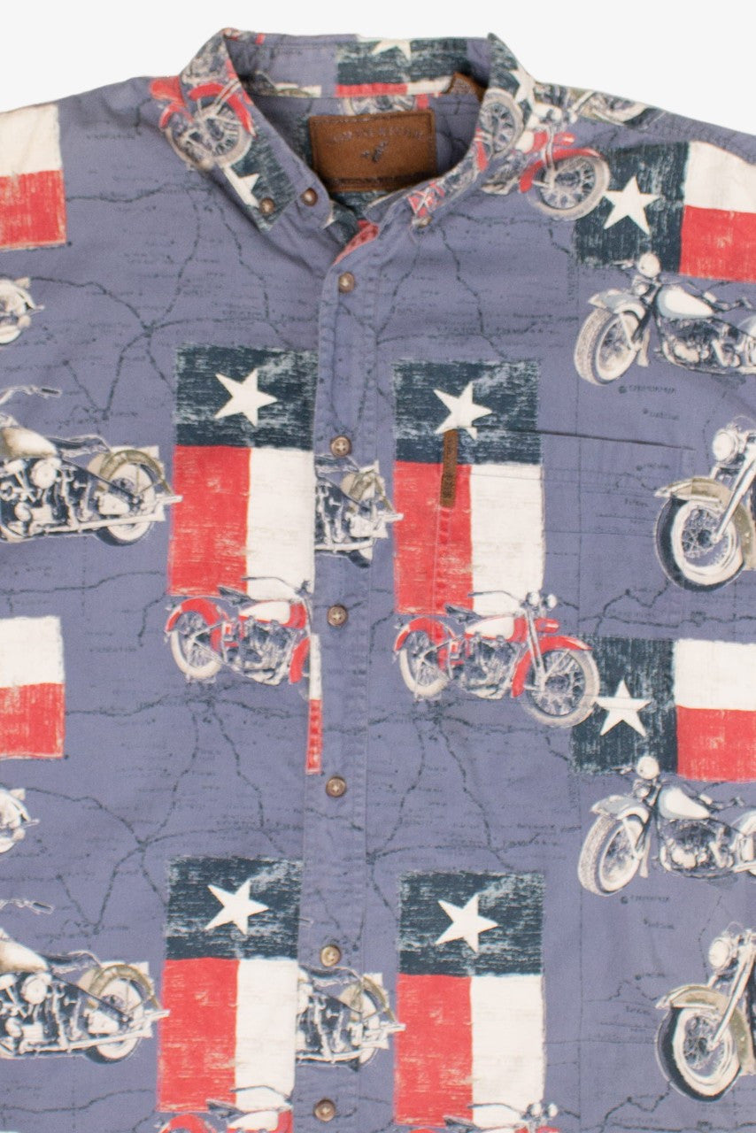 Vintage Texas Motorcycles Button Up Shirt
