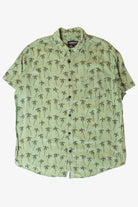Green Palm Trees Button Up Shirt (2000s)