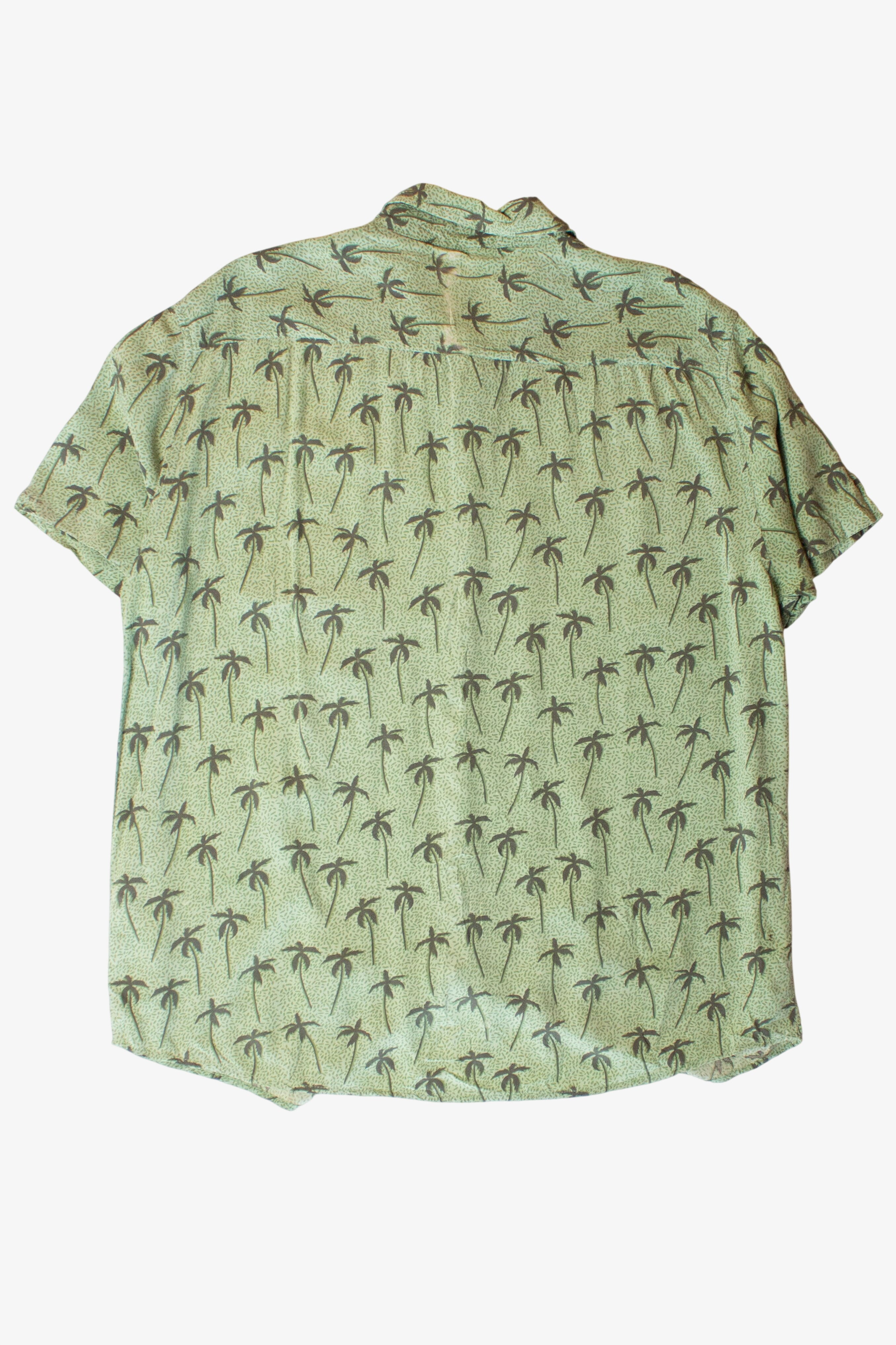 Green Palm Trees Button Up Shirt (2000s)